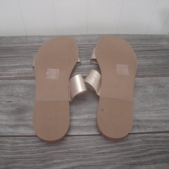 Bahia Made In Italy Slide Leather Sandal Rhinestone 7.5 Women. Great condition! - Picture 3 of 7